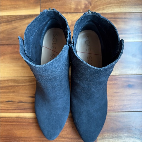 Sole Society Women’s Navy Blue suede Ankle Booties Boots 8.5 - Picture 6 of 10